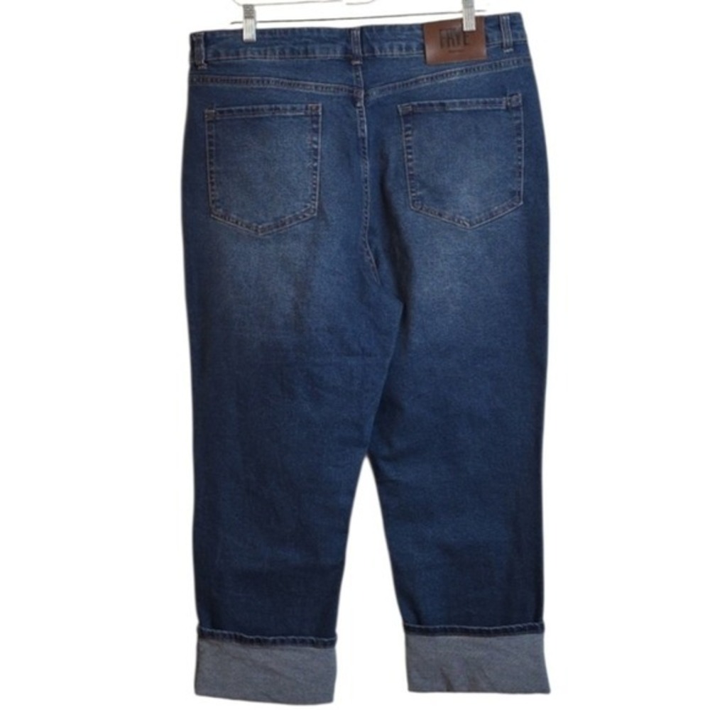Frye Women's Jeans High Rise Medium Wash Cuffed Zip Fly Size 14 New - Picture 8 of 16